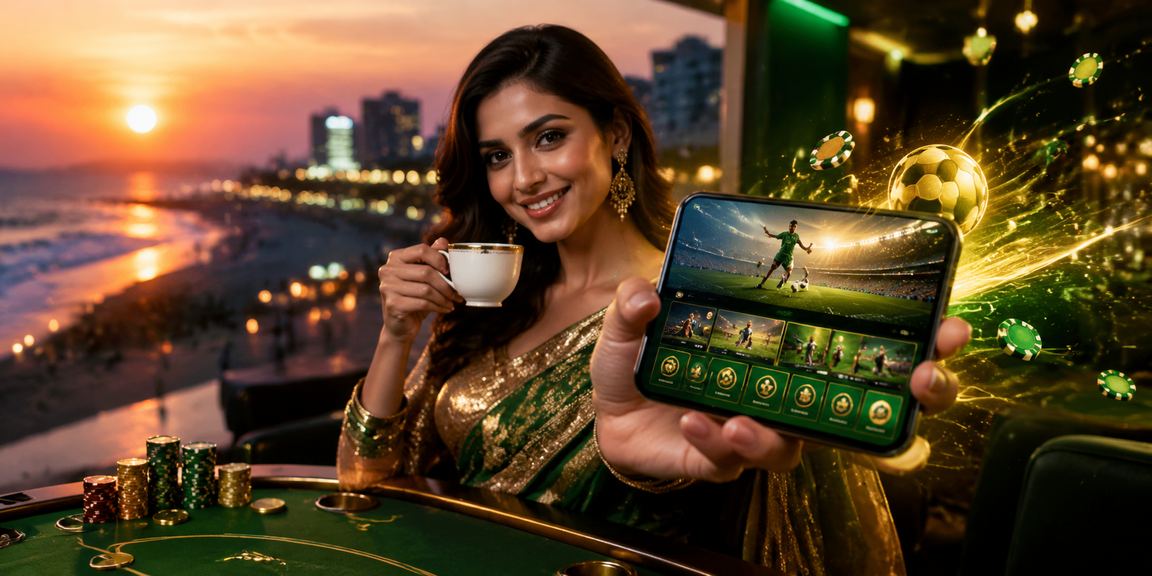 কক্সবাজার সমুদ্র সৈকতে মোবাইলে ক্যাসিনো গেম উপভোগ করছেন একজন ব্যবহারকারী